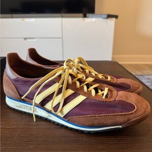 Adidas SL-72 12.5M, 13.5W Shoes Brown/Butter Yellow/Burgundy